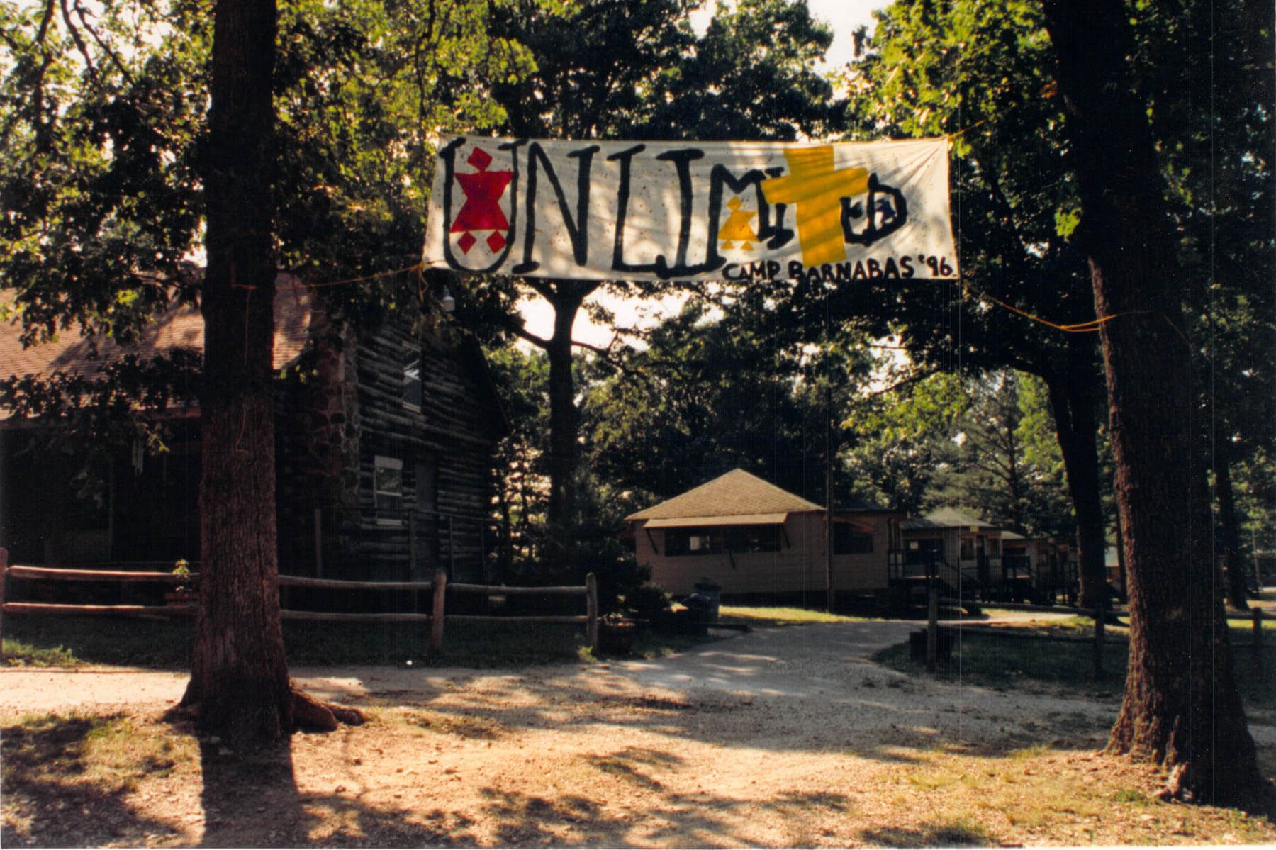 Camp Barnabas sign at the entrance