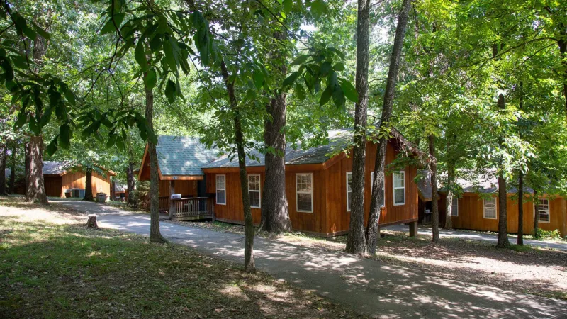 Camping cabins at Camp Barnabas